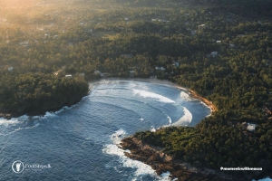 Drone photo of Hiriketiya Beach, Best Beaches in Sri Lanka