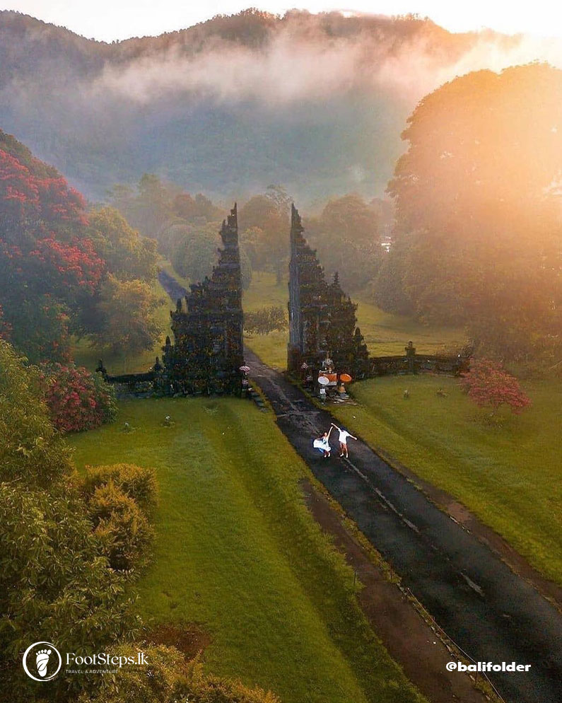 The iconic gate in Bali Handara Gate Footsteps Lanka Travel